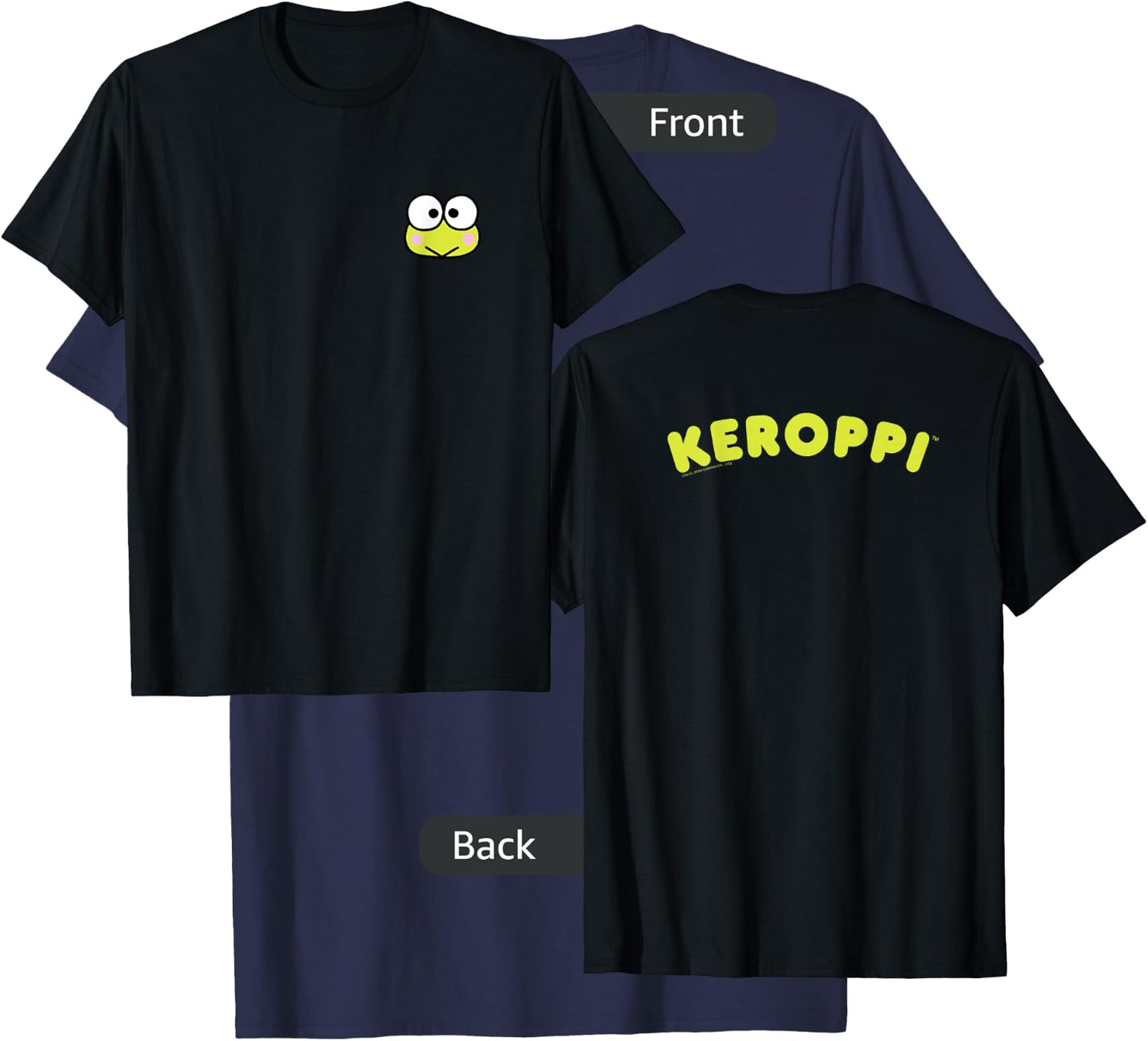 Keroppi Front and Back Logo Shirt T-Shirt - T-Shirt | Navy