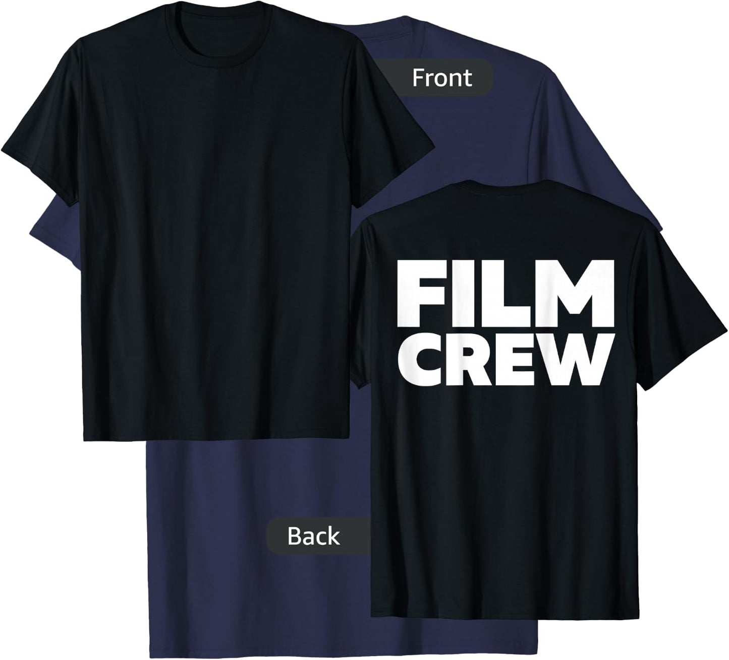 Film Crew Shirt Print On Back Filming Movie Set T-Shirt - T-Shirt | Navy