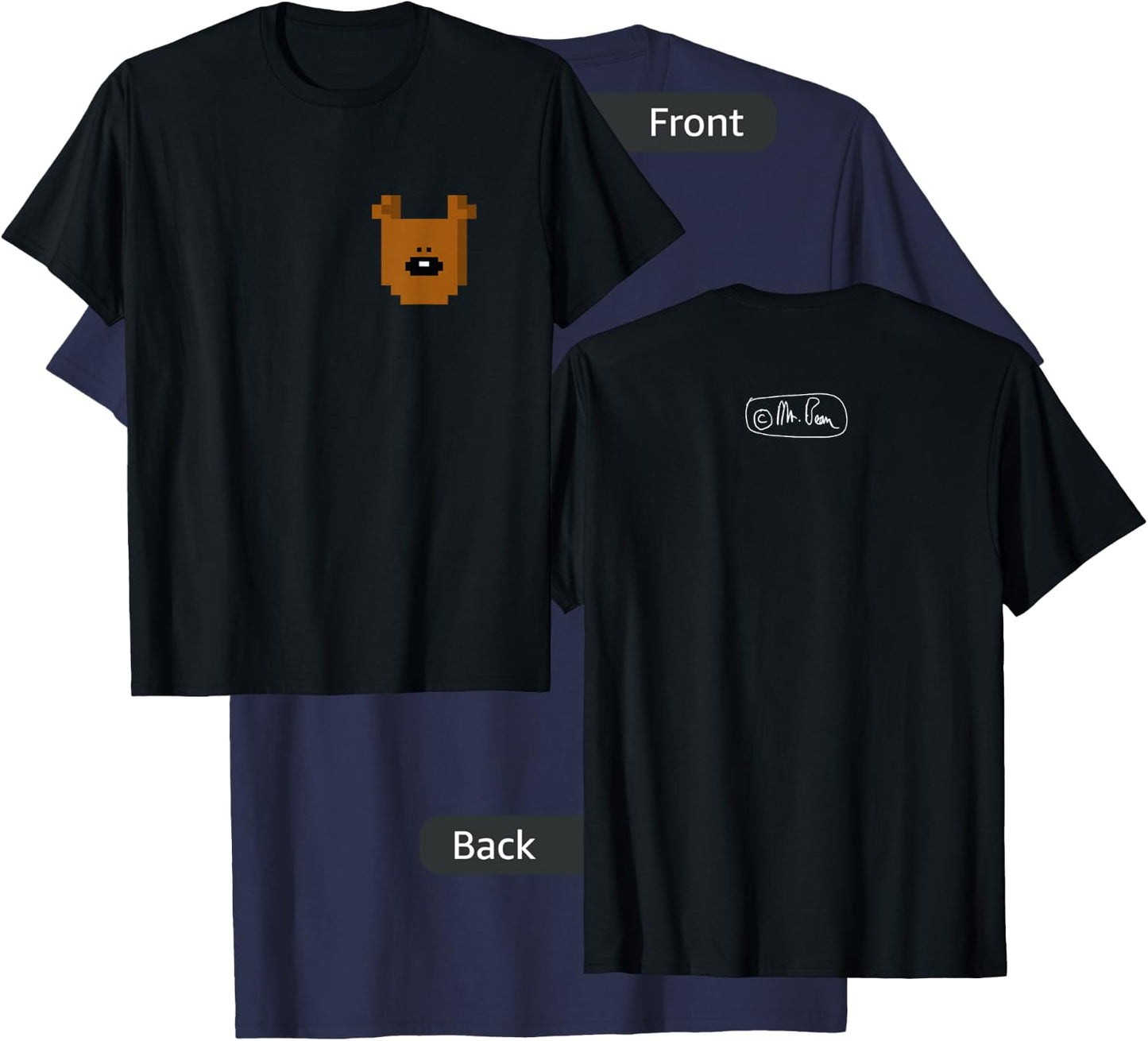 Mr Bean Teddy Face T-Shirt - T-Shirt | Navy