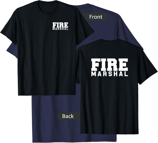 Fire Marshal Commissioner Firefighters Investigators Duty T-Shirt - T-Shirt | Navy