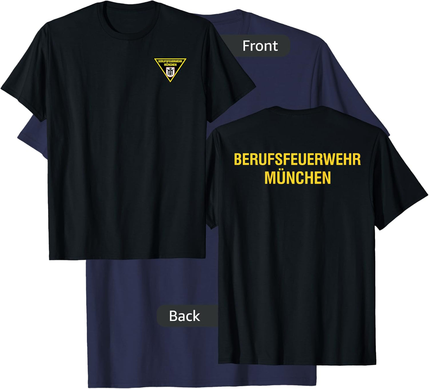 Feuerwehr Munich Munchen Germany Fire Department Firefighter T-Shirt - T-Shirt | Navy