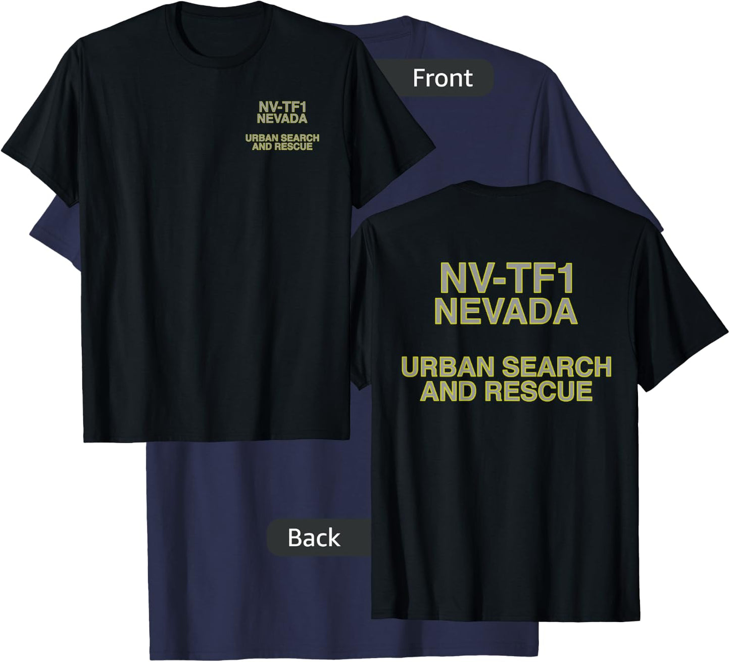 Urban Search & Rescue Nevada Task Force 1 NV-TF1 Duty T-Shirt - T-Shirt | Navy