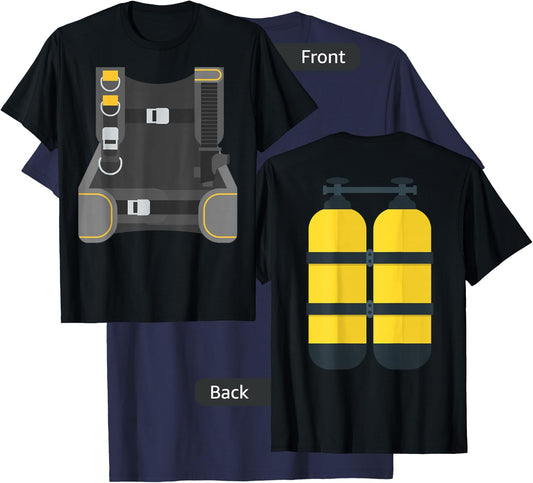 Scuba Diver Costume Last Minute Halloween T-Shirt - T-Shirt | Navy