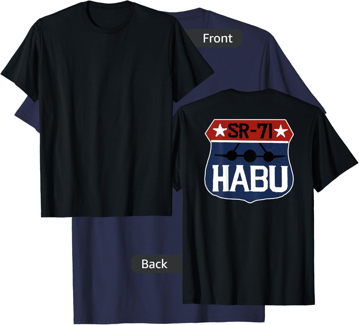 SR-71 Blackbird Distressed HABU T-Shirt - T-Shirt | Navy