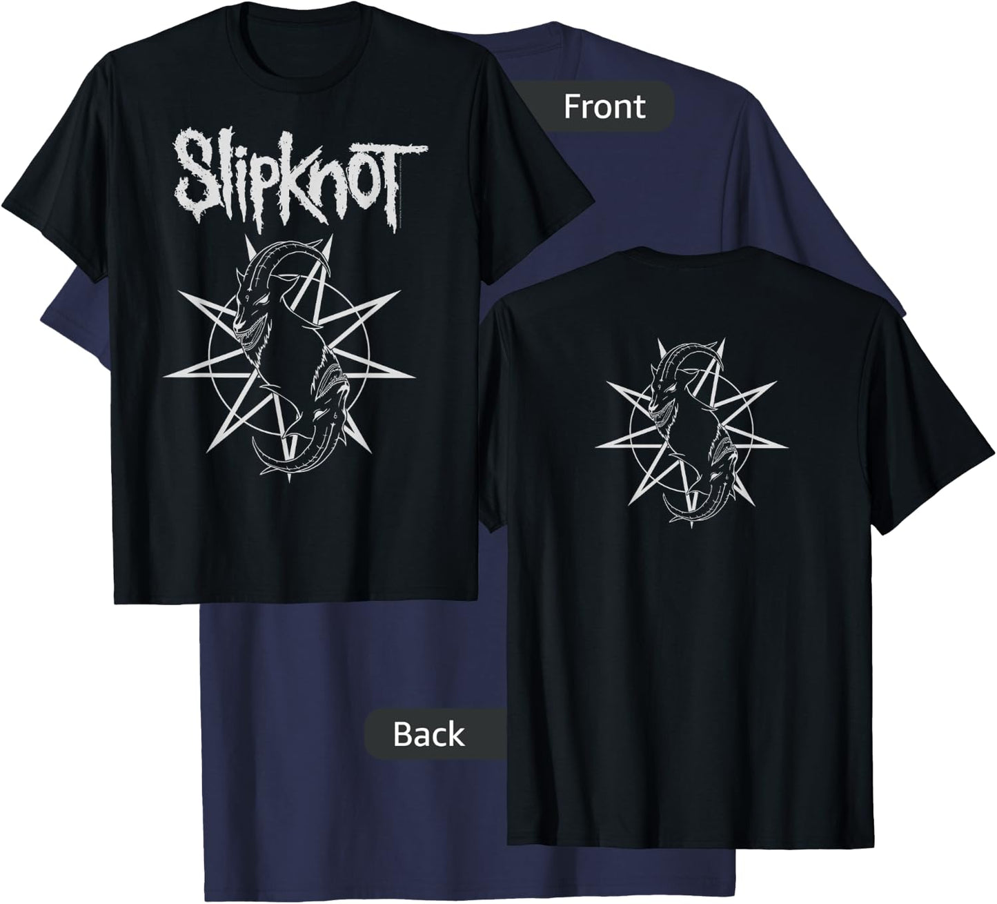 Slipknot Official Goat Star Logo T-Shirt - T-Shirt | Navy