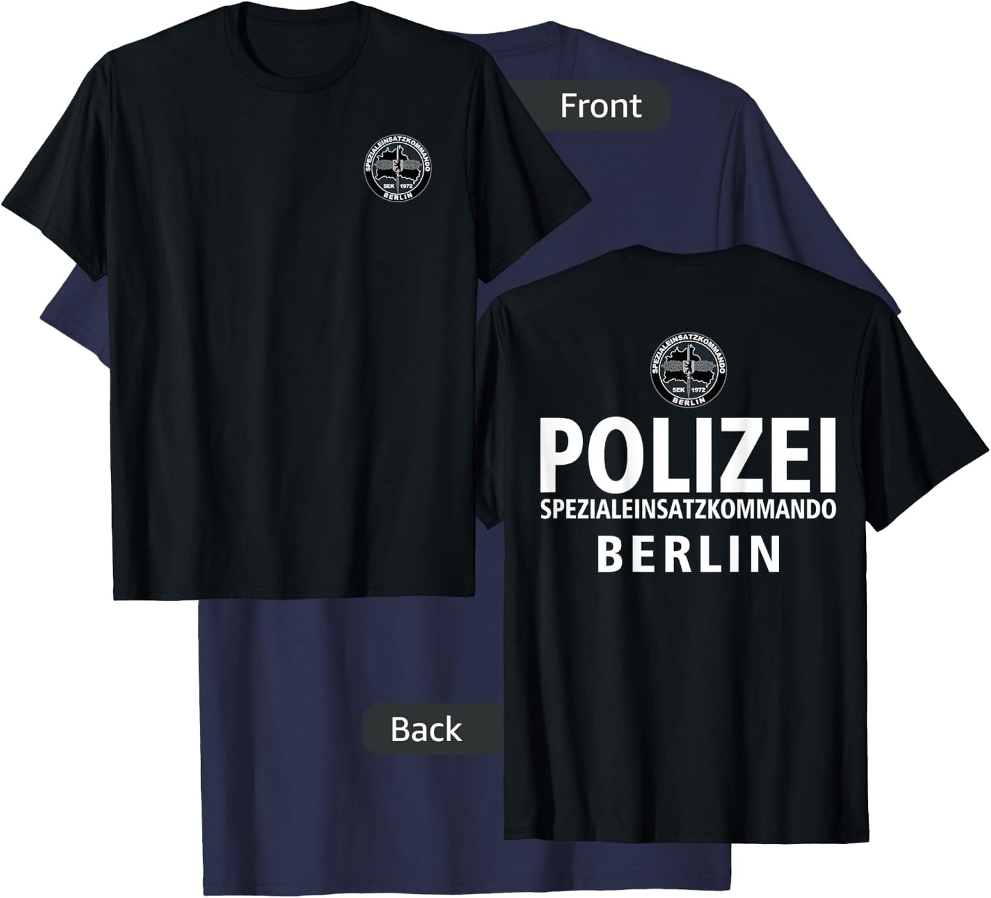Germany Berlin SWAT Police SEK Spezialeinsatzkommando T-Shirt - T-Shirt | Navy
