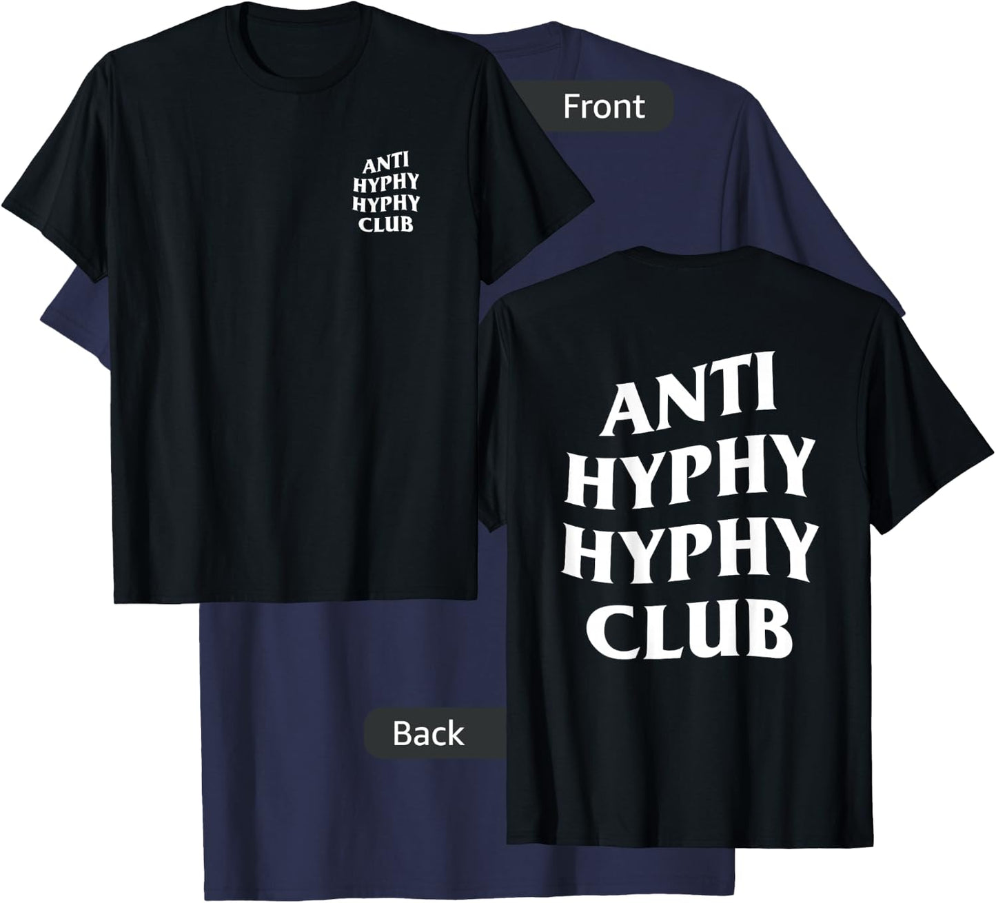 Anti Hyphy Hyphy Club T-Shirt - T-Shirt | Navy