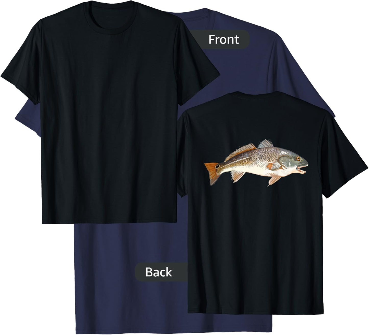 Redfish | Red Drum Fish Shirt T-Shirt - T-Shirt | Navy