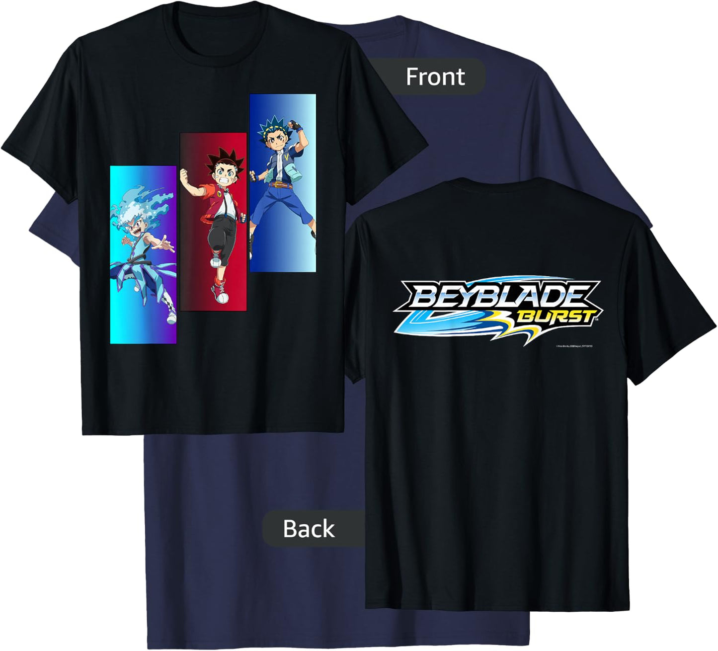 Beyblade Burst Turbo Trio T-Shirt - T-Shirt | Navy
