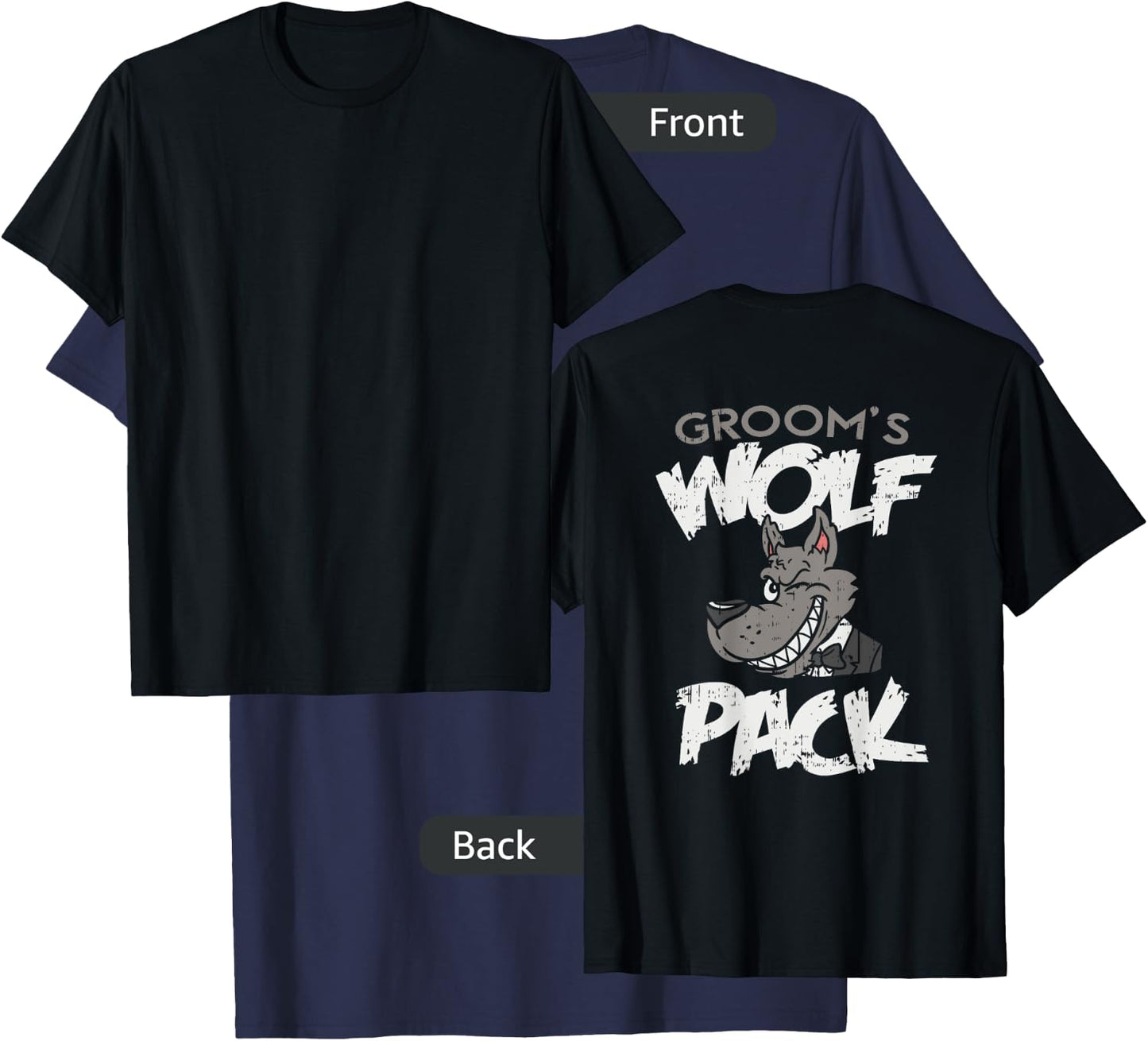 Bachelor Party T Shirts, Wolf Pack Member Graphic T-Shirt - T-Shirt | Navy