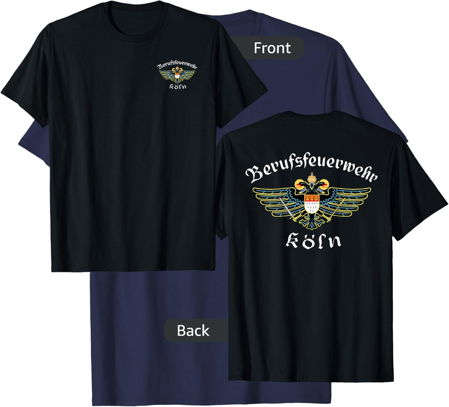 mechaproject Men's Cologne Germany Koln Fire Department Firefighter T-Shirt - T-Shirt | Navy