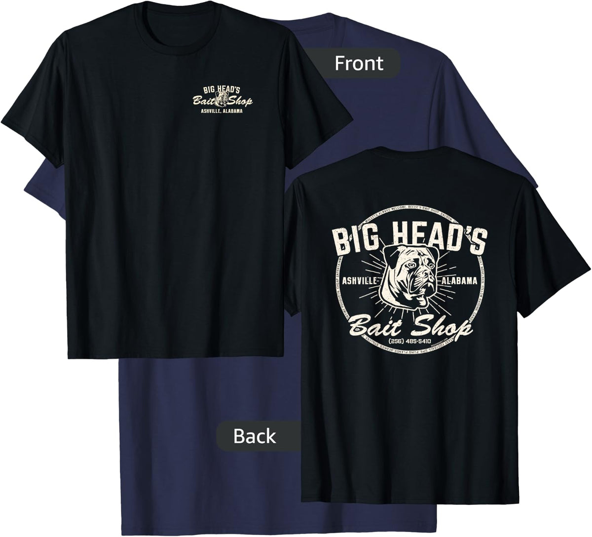 Alabama Fishing Big Head's Bait Shop T-Shirt - T-Shirt | Navy