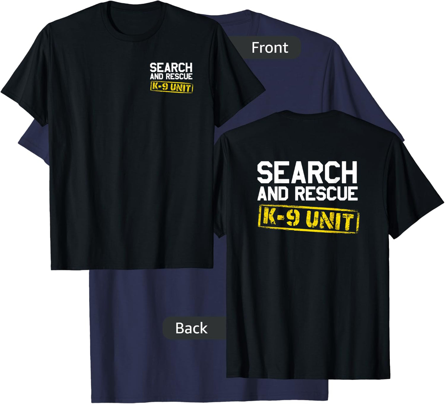 K9 Thin Orange Line Search & Rescue SAR K-9 Team T-Shirt - T-Shirt | Navy