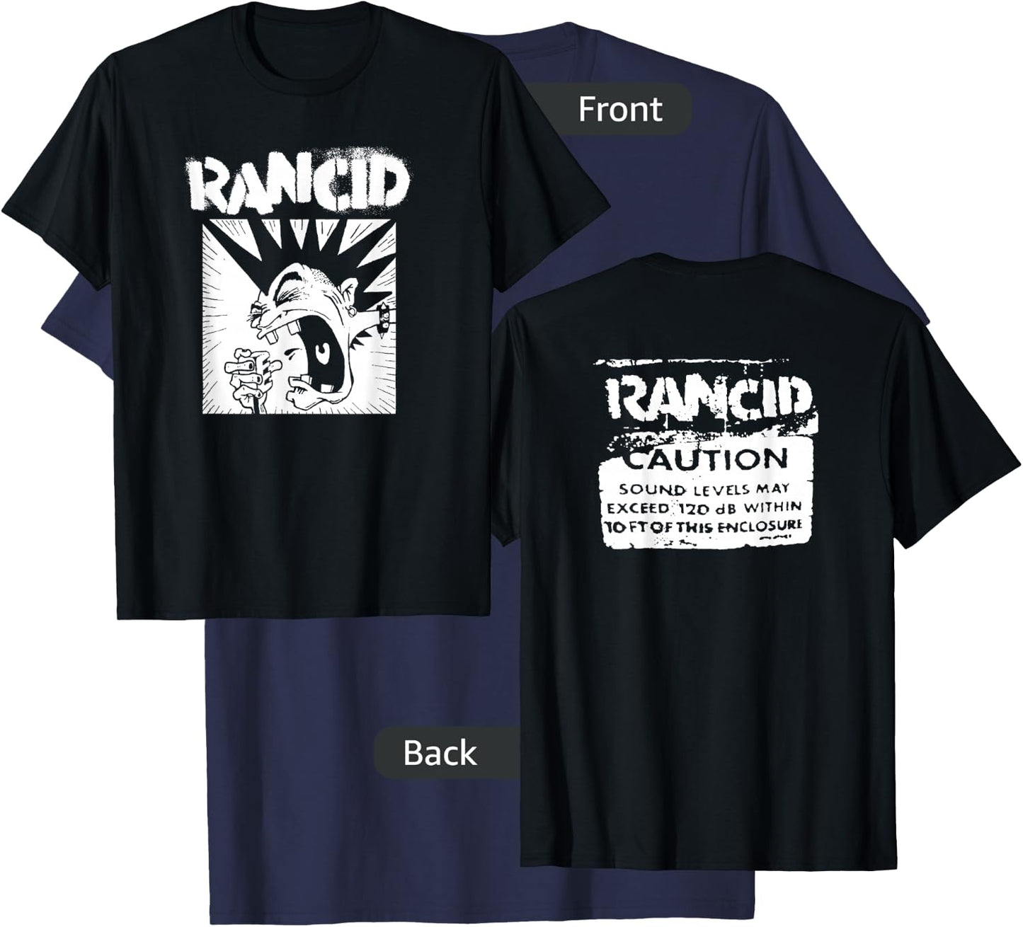 Rancid - Official Merchandise - Microphone T-Shirt - T-Shirt | Navy