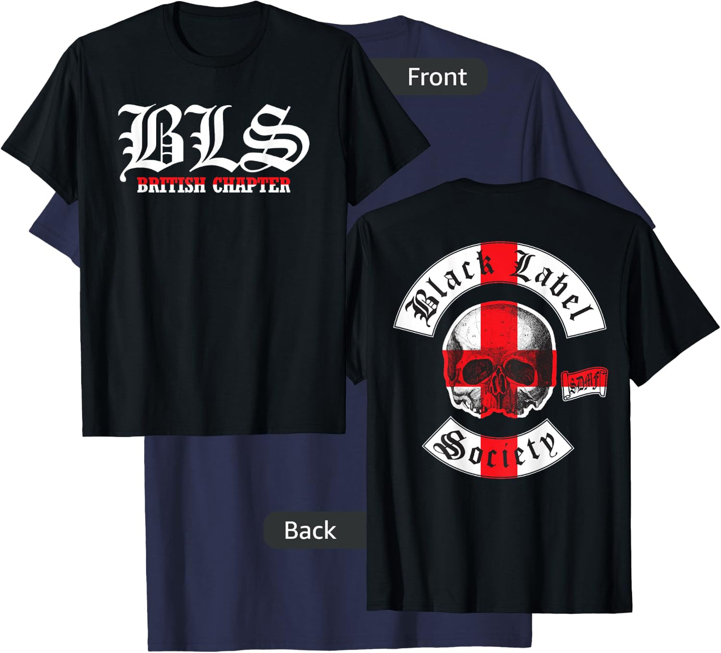 Black Label Society England Chapter T-Shirt - T-Shirt | Navy
