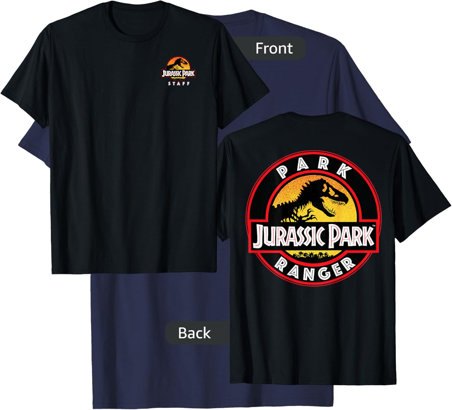 Jurassic Park Ranger Uniform Patch Small T-Shirt - T-Shirt | Navy