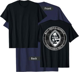 Guam Shirt - Guam Seal T Shirt Back Print Only T-Shirt - T-Shirt | Navy