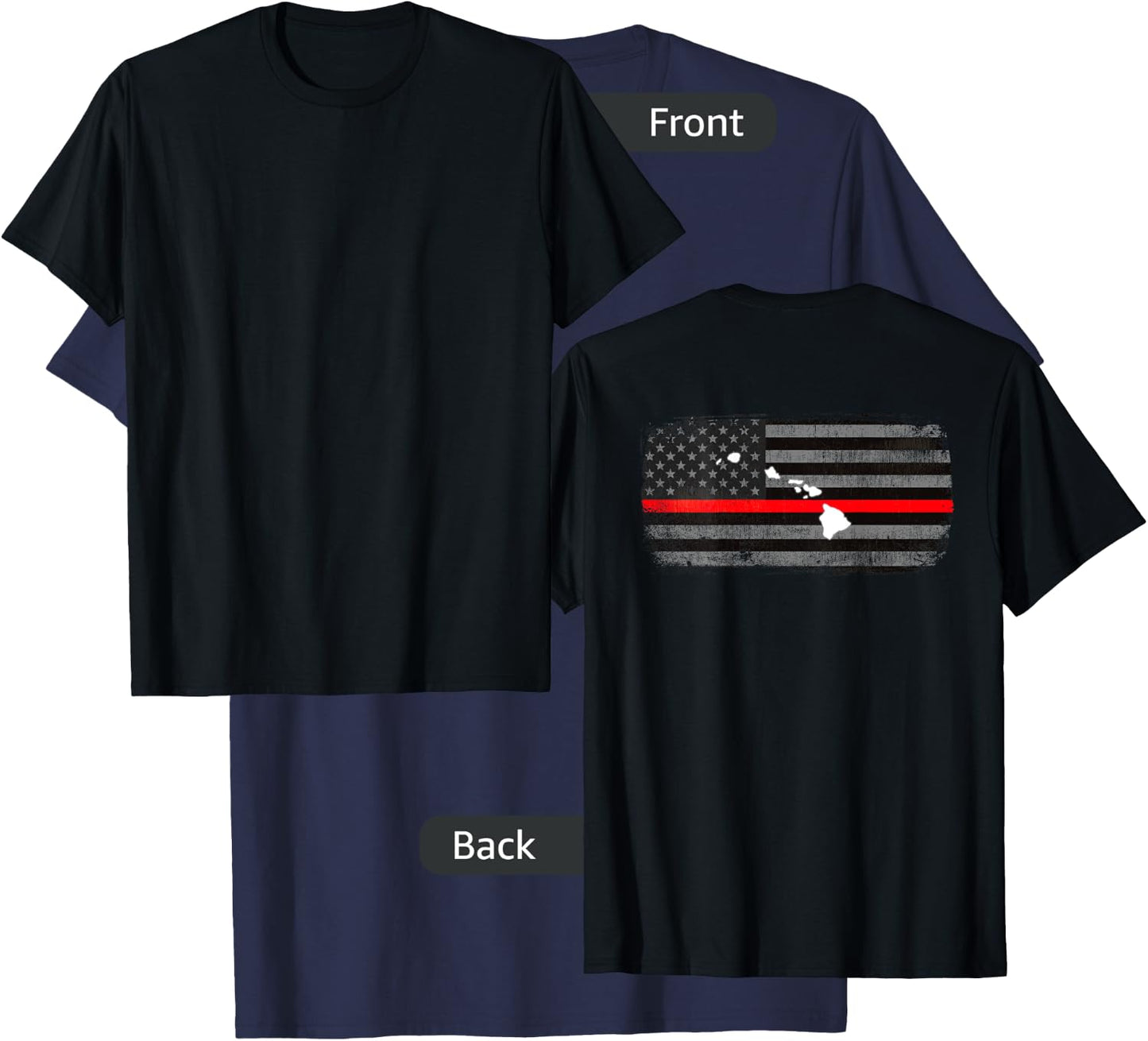 Hawaii Fire Rescue Department Firefighters Uniform Duty T-Shirt - T-Shirt | Navy