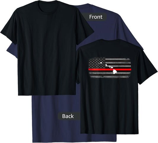 Hawaii Fire Rescue Department Firefighters Uniform Duty T-Shirt - T-Shirt | Navy