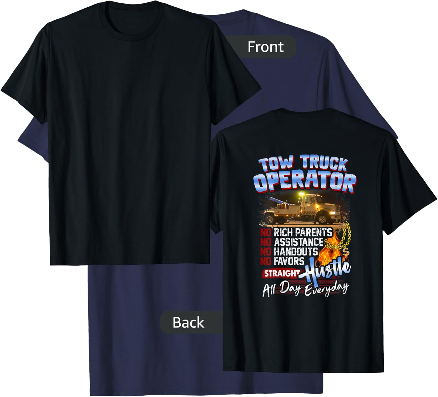 Tow Truck Operator Shirt T-Shirt - T-Shirt | Navy
