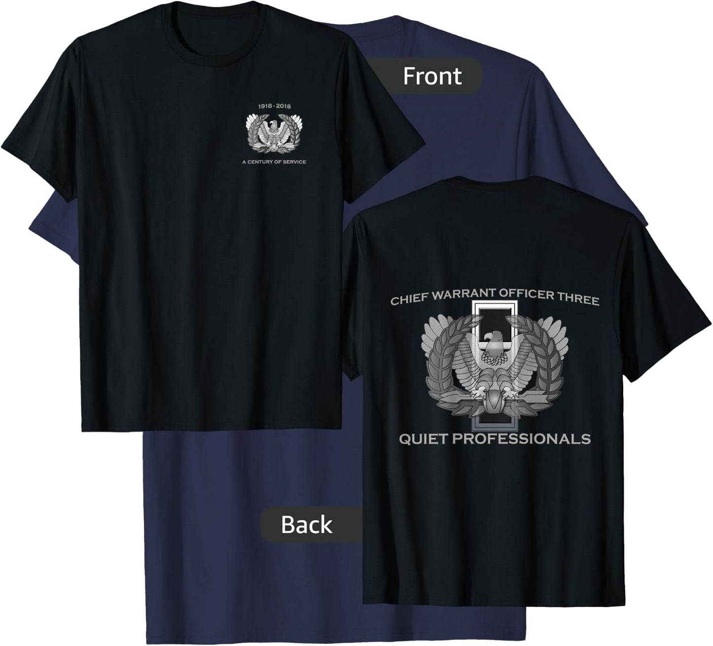 Chief Warrant Officer Three CW3 Eagle Rising Premium T-Shirt - T-Shirt | Navy