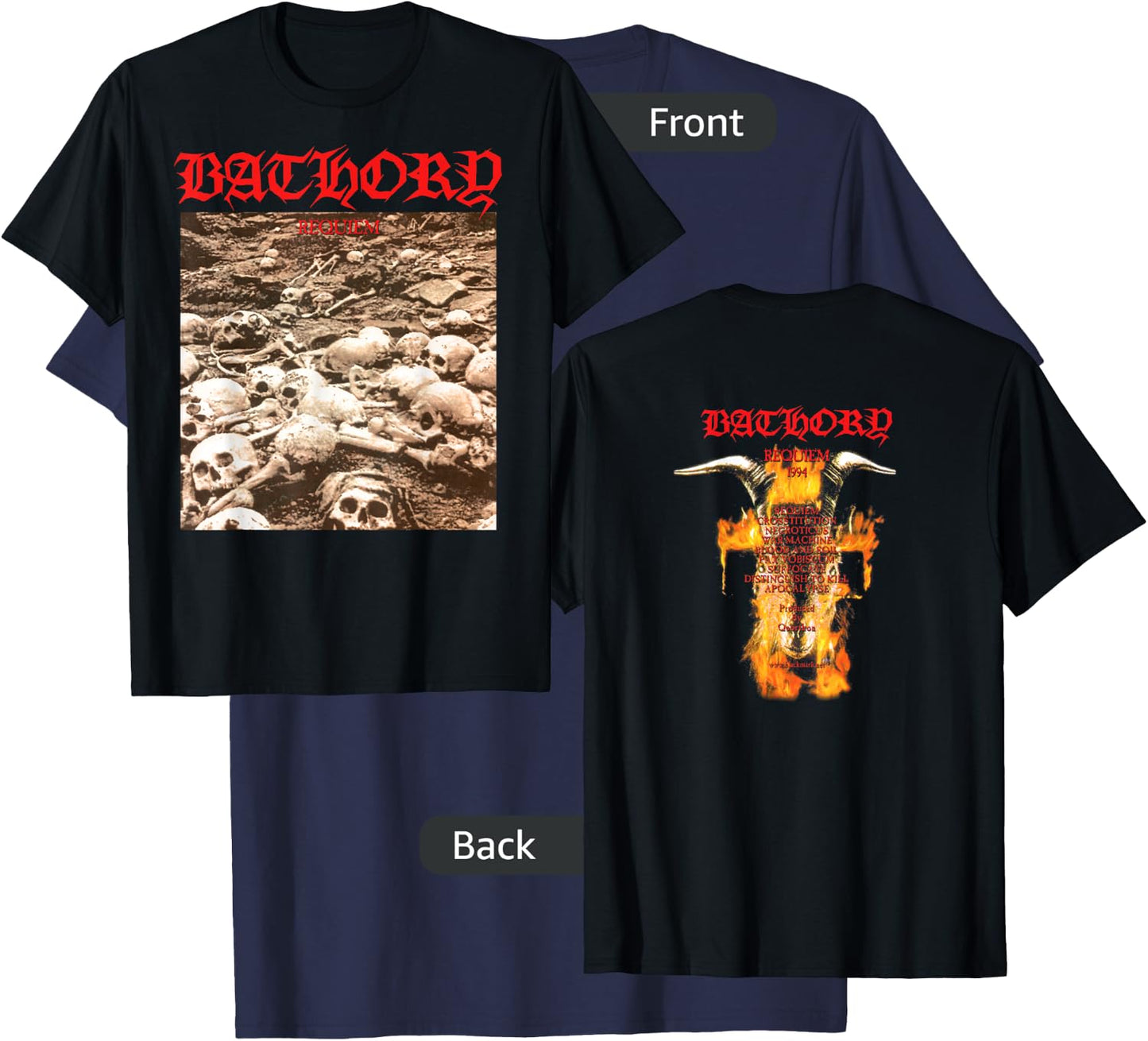 Bathory - Requiem - Official Merchandise T-Shirt - T-Shirt | Navy
