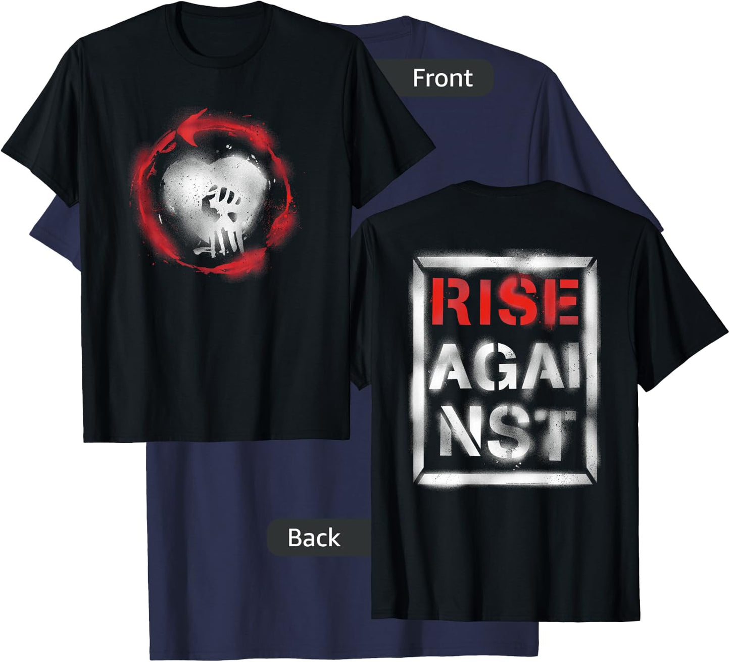 Rise Against- Caution Official Merch T-Shirt - T-Shirt | Navy