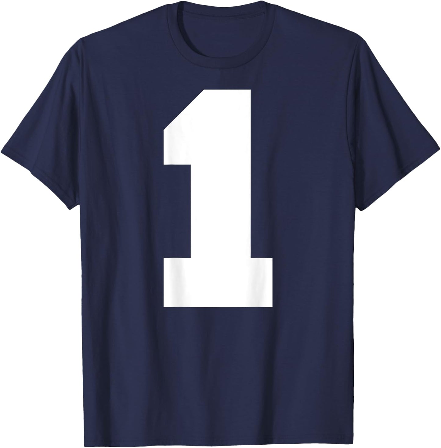 Number 1 (Printed on Back) T-Shirt - T-Shirt | Navy