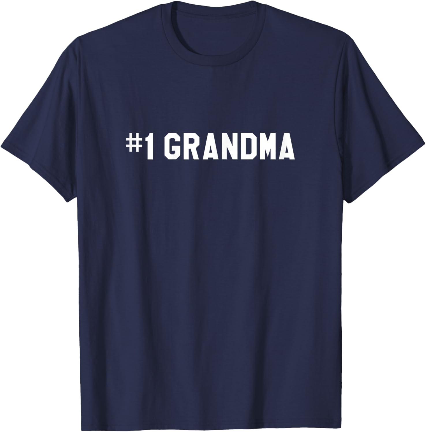 #1 Grandma Number One Grandmother Mother's Day Gift T-Shirt - T-Shirt | Navy