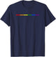 Horizontal Pride Shirt Rainbow Color Stripe Gift T-Shirt - T-Shirt | Navy