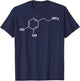 Dopamine Neurotransmitter Molecule T-Shirt - T-Shirt | Navy