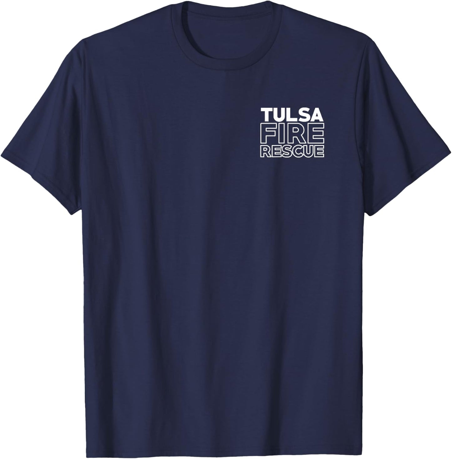 City of Tulsa Fire Rescue Oklahoma Firefighter T-Shirt - T-Shirt | Navy