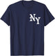 CaliDesign NY Logo Chest Print T shirt New York Bronx T-Shirt - T-Shirt | Navy