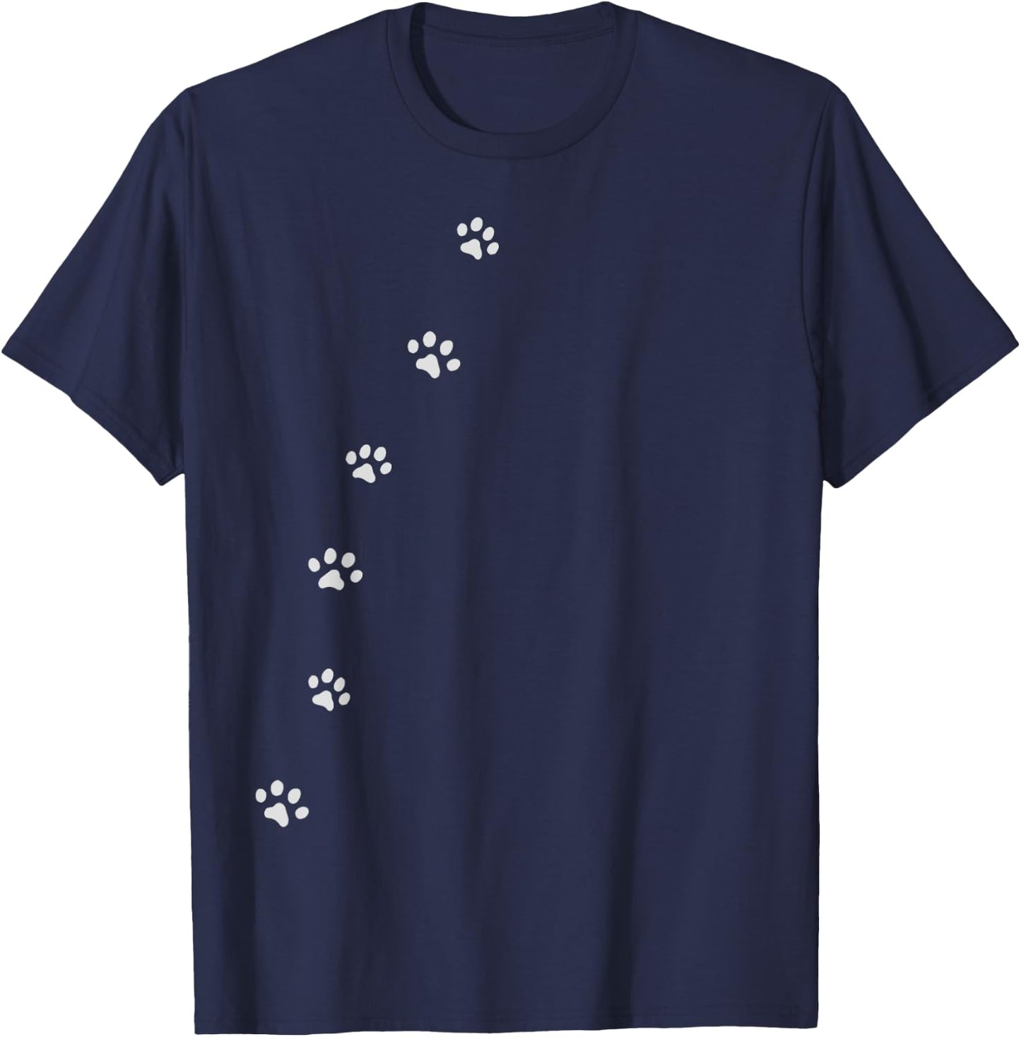 Cat Wildcat Lynx Tracks Footprints | Cool Tracking T-Shirt - T-Shirt | Navy