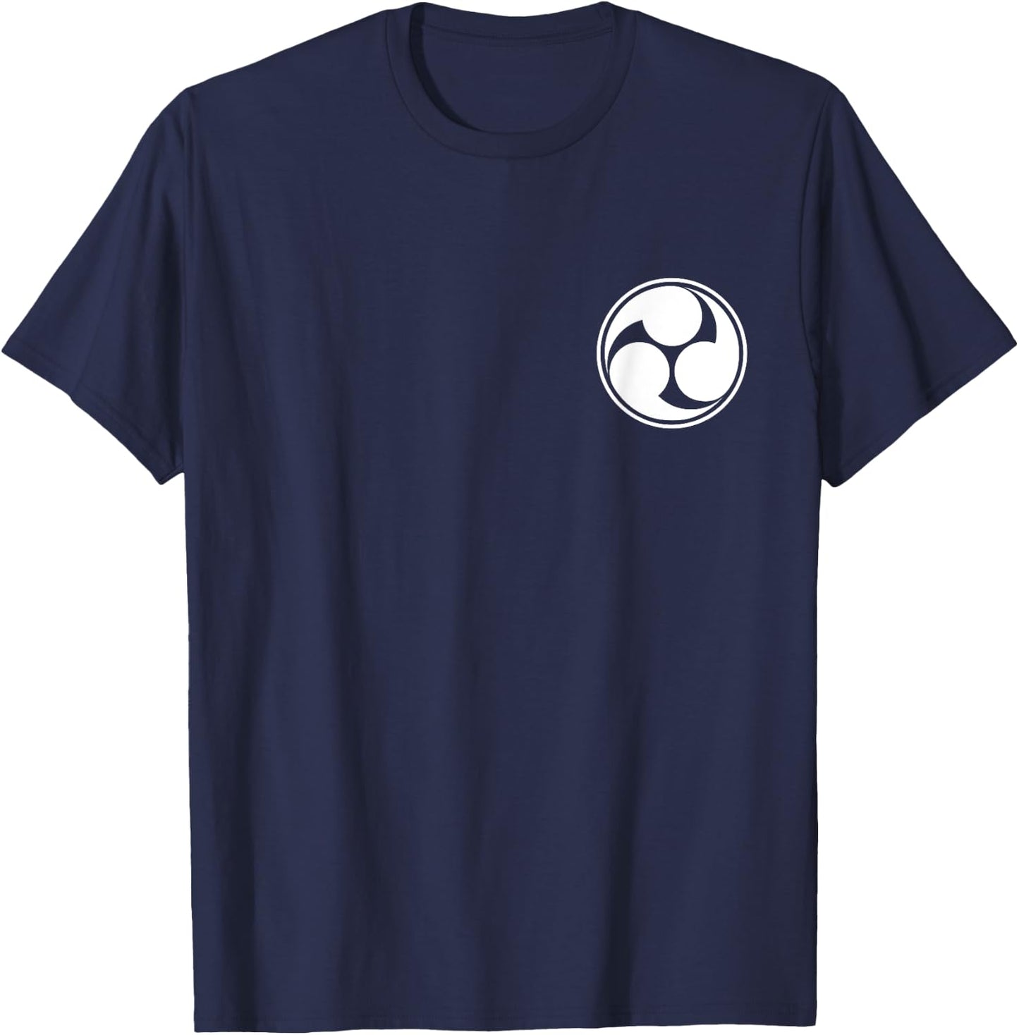 Mitsu Tomoe Japanese trinity symbol martial arts meditation T-Shirt - T-Shirt | Navy