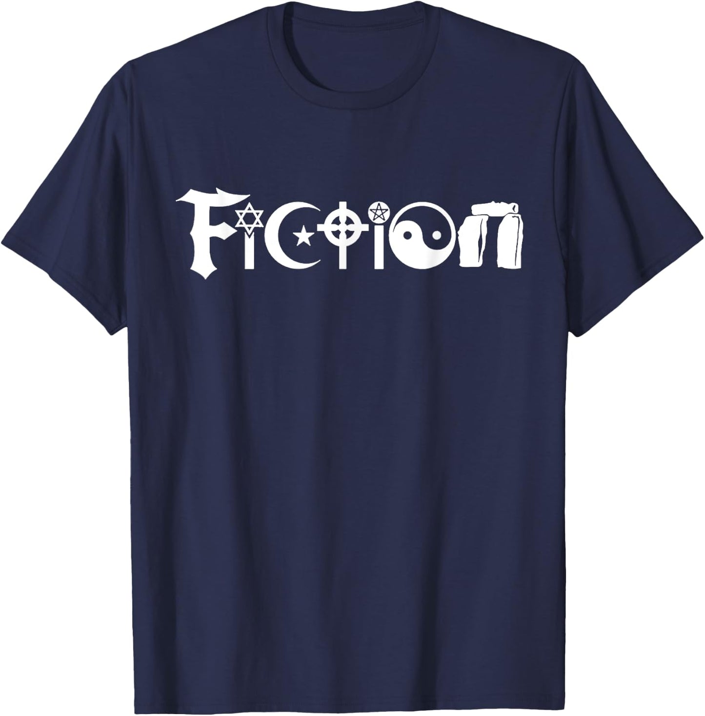 Atheist Fiction Symbol T-Shirt - T-Shirt | Navy