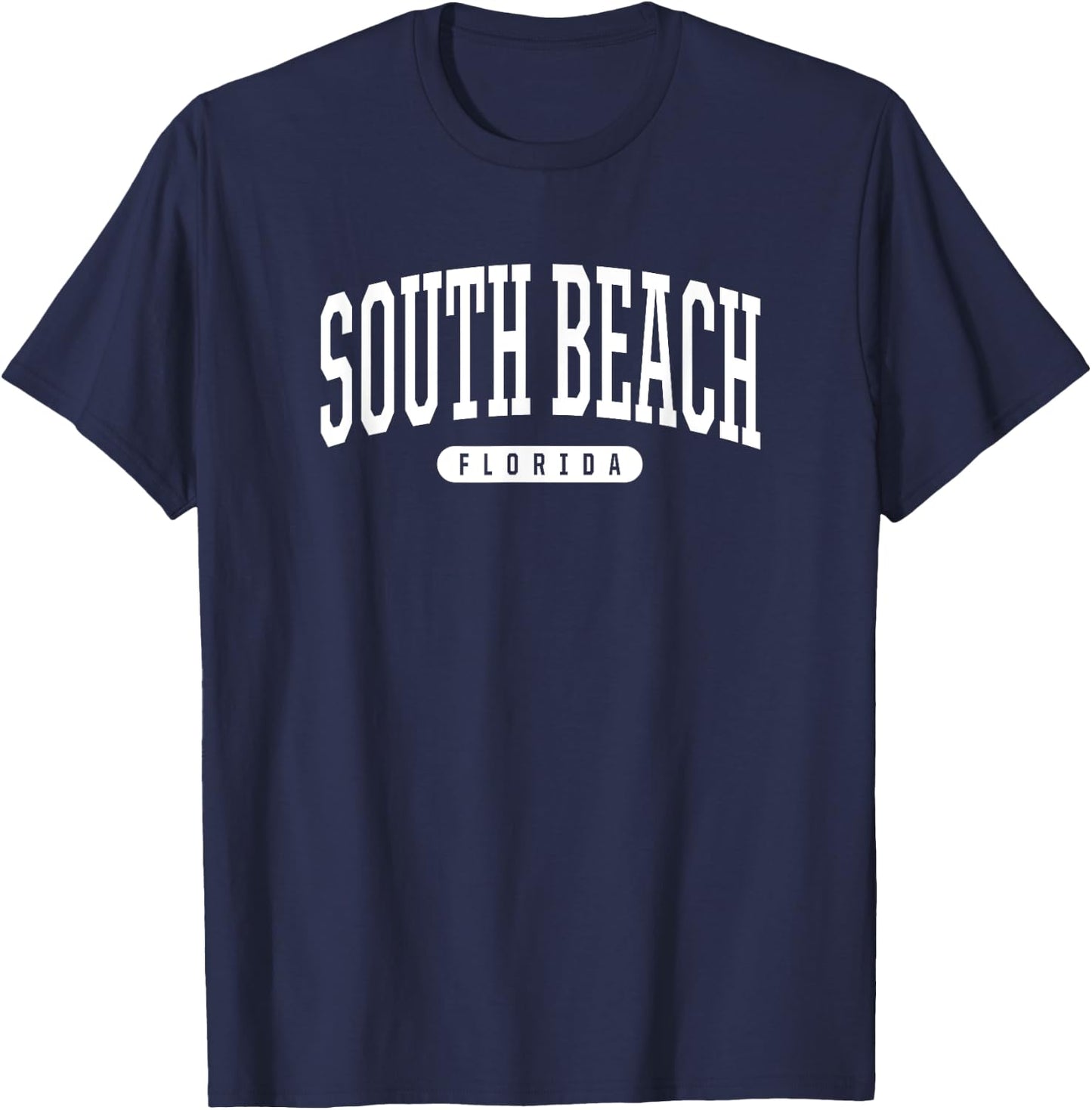 South Beach Florida Vacation College Style FL USA T Men Women Girls Kids T-Shirt - T-Shirt | Navy