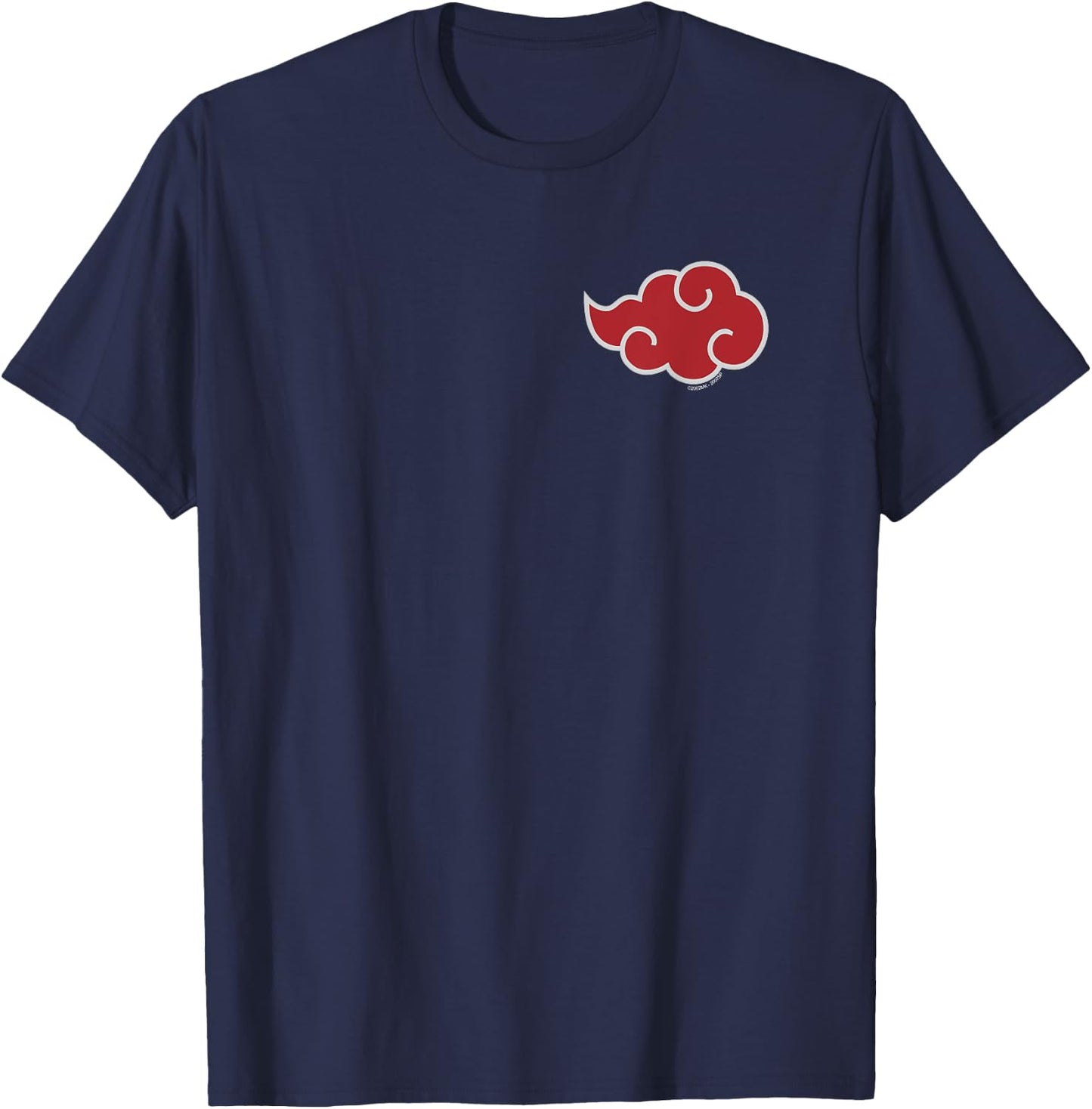 Naruto Shippuden Akatsuki Cloud Short Sleeve T-Shirt - T-Shirt | Navy