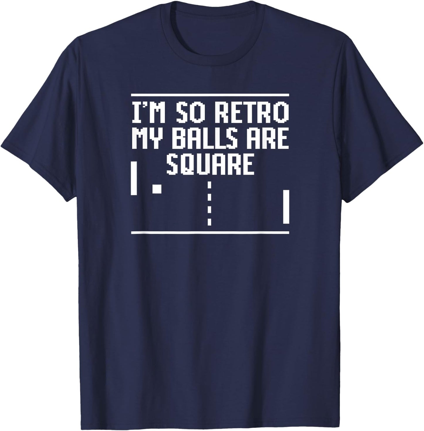 Vintage I'm so retro my balls are square gamer T-Shirt - T-Shirt | Navy