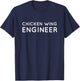 BBQ Grilling Wings - Chicken Wing Engineer T-Shirt - T-Shirt | Navy
