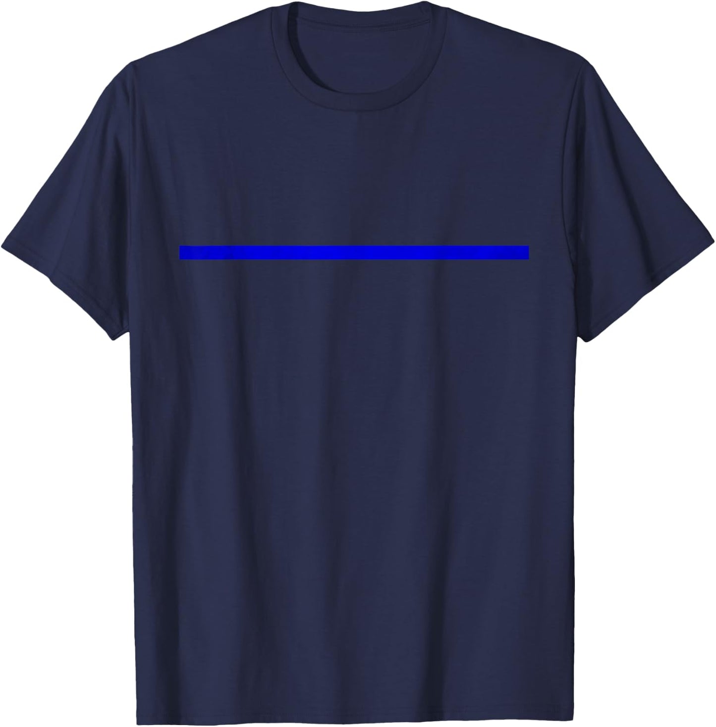 Thin Navy Line Back The Police T-Shirt - T-Shirt | Navy