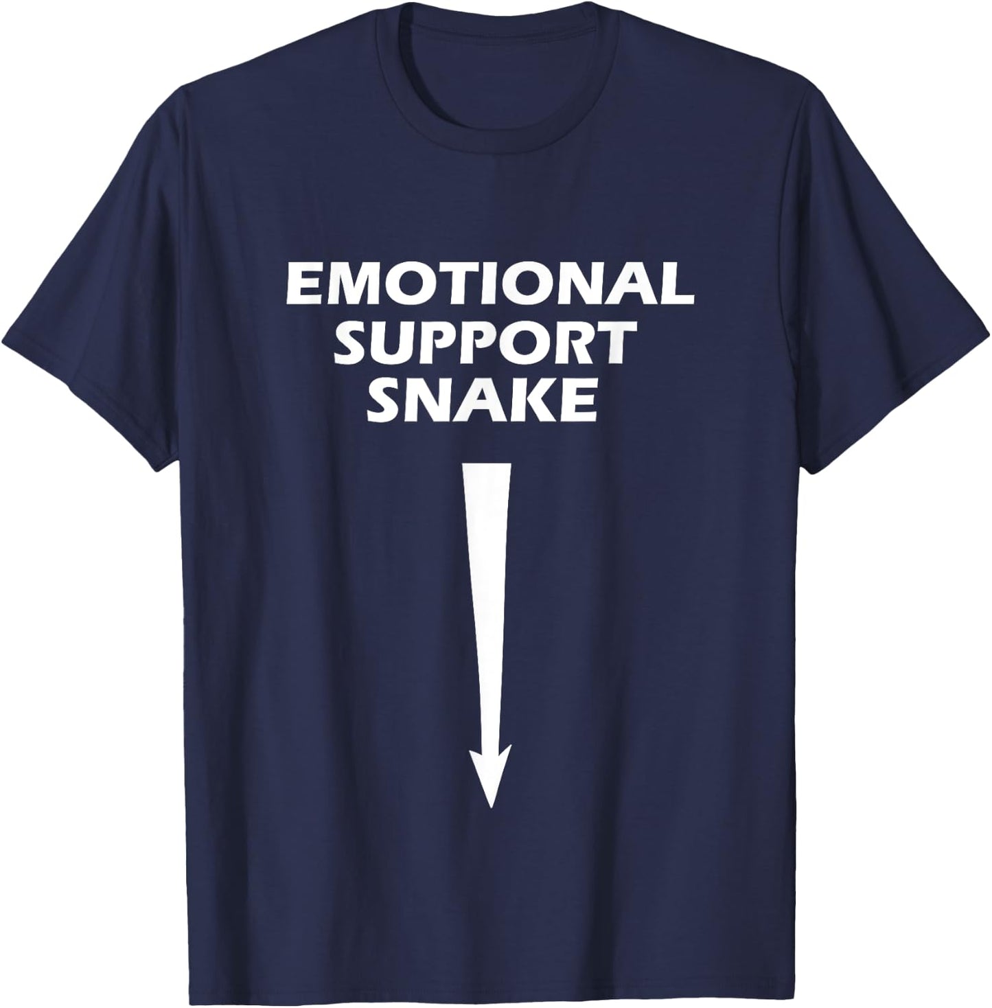 Adult Humor Dirty Joke Emotional Support Snake T-Shirt - T-Shirt | Navy