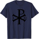 Chi Rho Christian God Alpha Omega Jesus Christ Christianity T-Shirt - T-Shirt | Navy