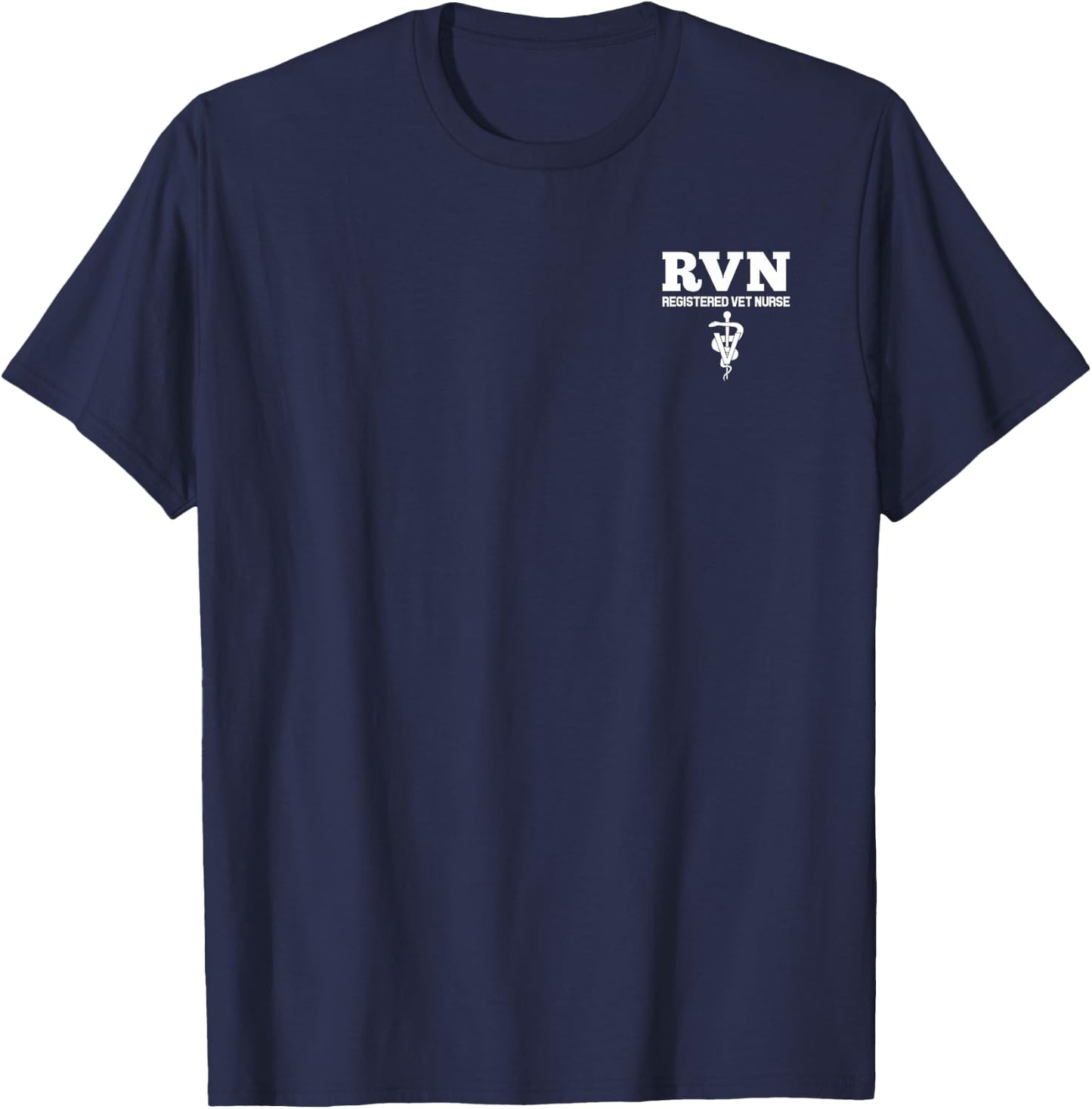 Registered Vet Nurse Veterinary Medicine RVN Tech Uniform T-Shirt - T-Shirt | Navy