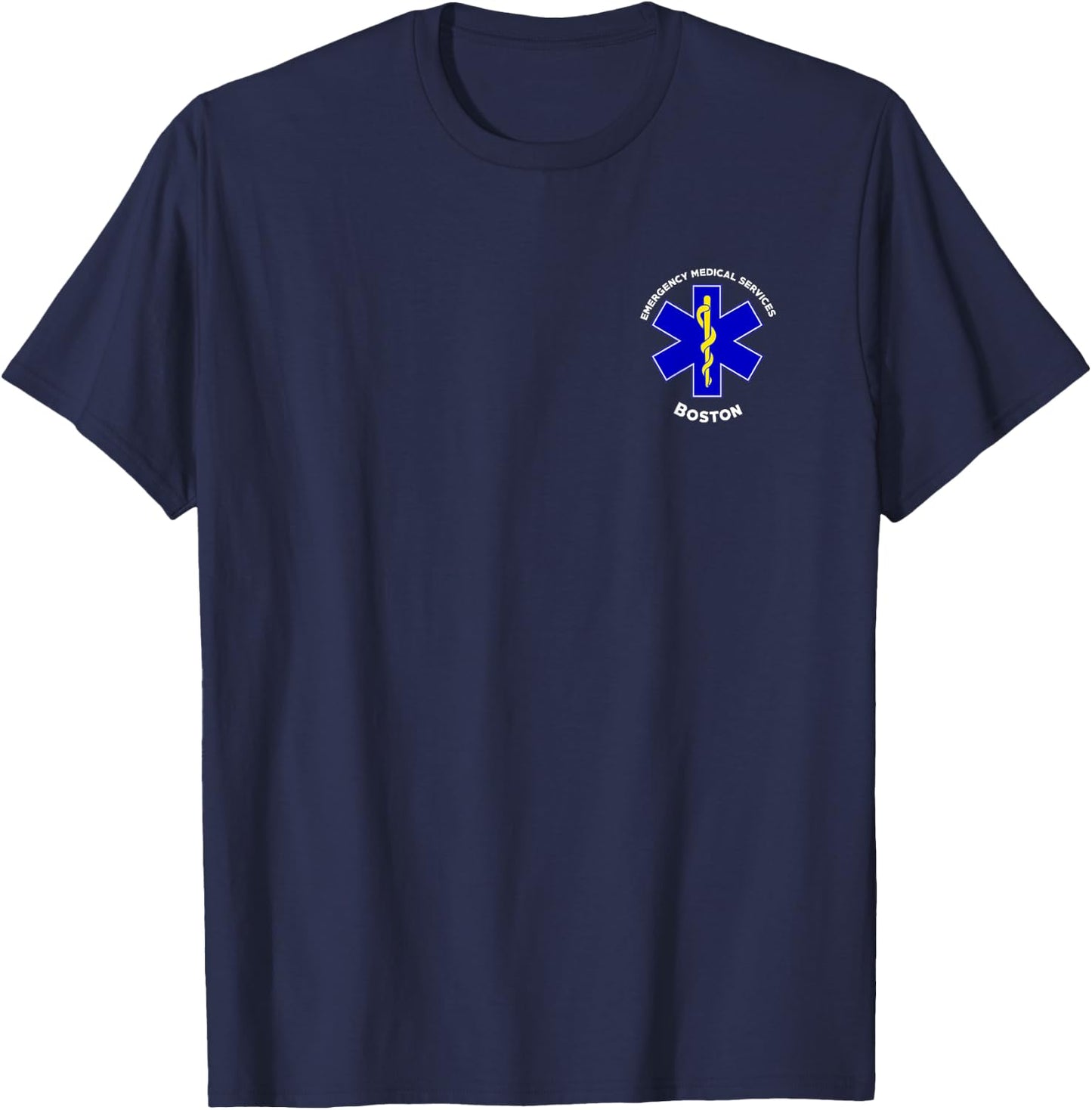 Boston Massachusetts EMS Paramedic EMT Uniform T-Shirt - T-Shirt | Navy