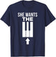 She Wants The D Funny Piano For Piano Players T-Shirt - T-Shirt | Navy