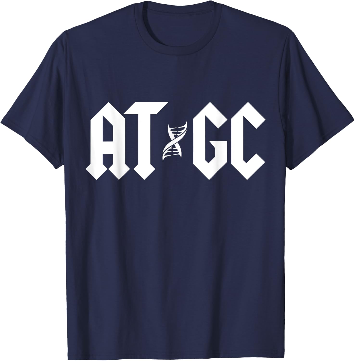 Funny Science Teacher ATGC DNA T-Shirt - T-Shirt | Navy