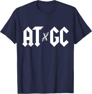 Funny Science Teacher ATGC DNA T-Shirt - T-Shirt | Navy