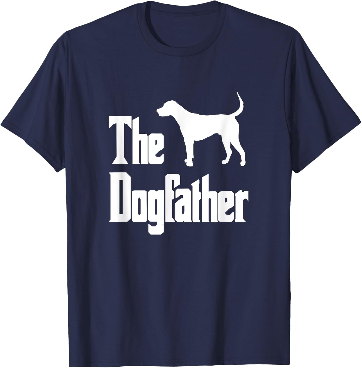 The Dogfather , American Foxhound Dog silhouette T-Shirt - T-Shirt | Navy