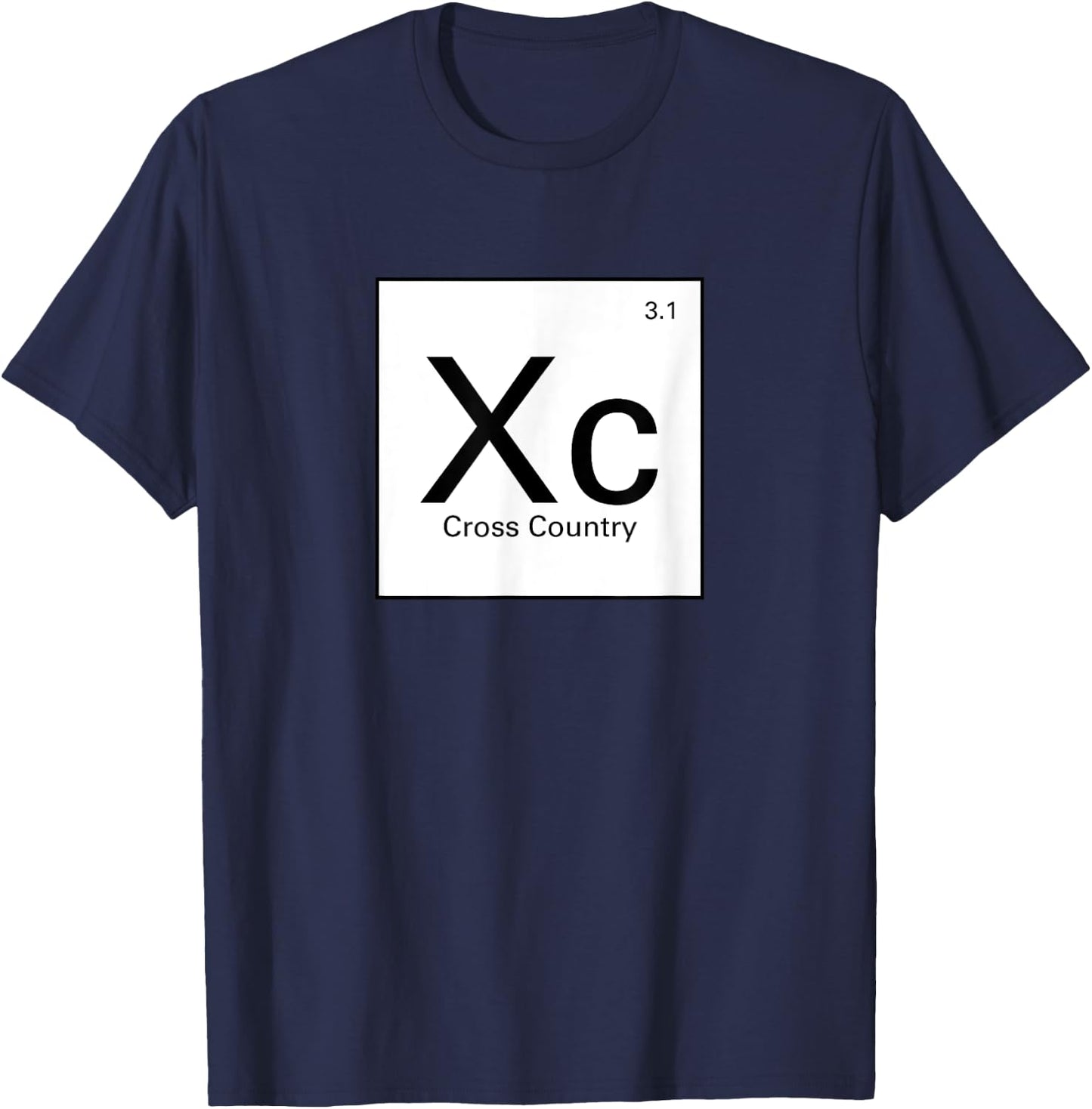Funny Cross Country Running Shirts - Periodic Table XC Shirt T-Shirt - T-Shirt | Navy
